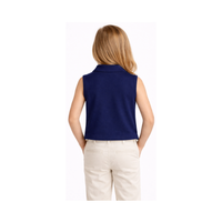SLEEVELESS POLO TOP
